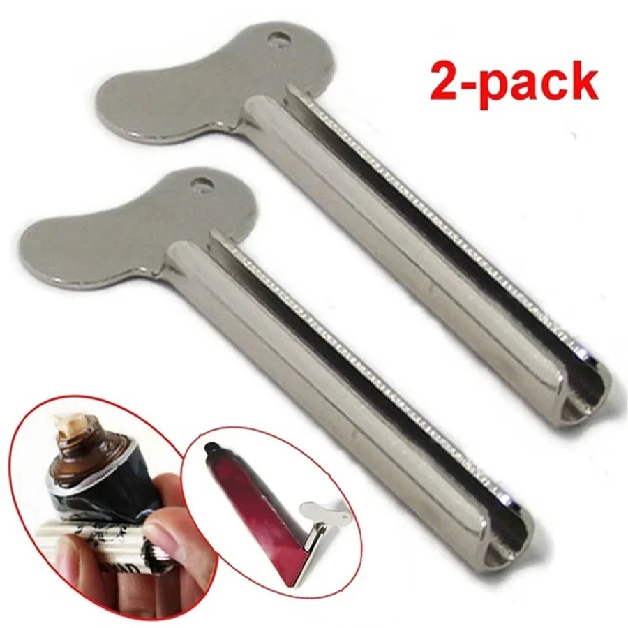 

Portable Stainless Steel Toothpaste Squeezer & Hair Dye Dispenser Cleanser squeezer, bathroom accessories, Half-Circle Wringer
