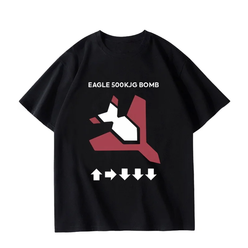 2025 صيف جديد رائجة البيع في جيدي غواص 2 الجحيم غواص لعبة موضوع CosT-shirt الرجال والنساء الصيف القطن تنفس تي شيرت