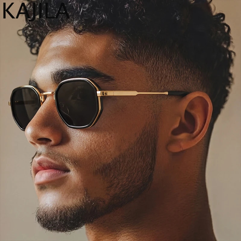 

Vintage Square Punk Sunglasses Men 2026 Luxury Designer Retro Steampunk Octagon Metal Frame Sun Glasses for Male Driving Shades