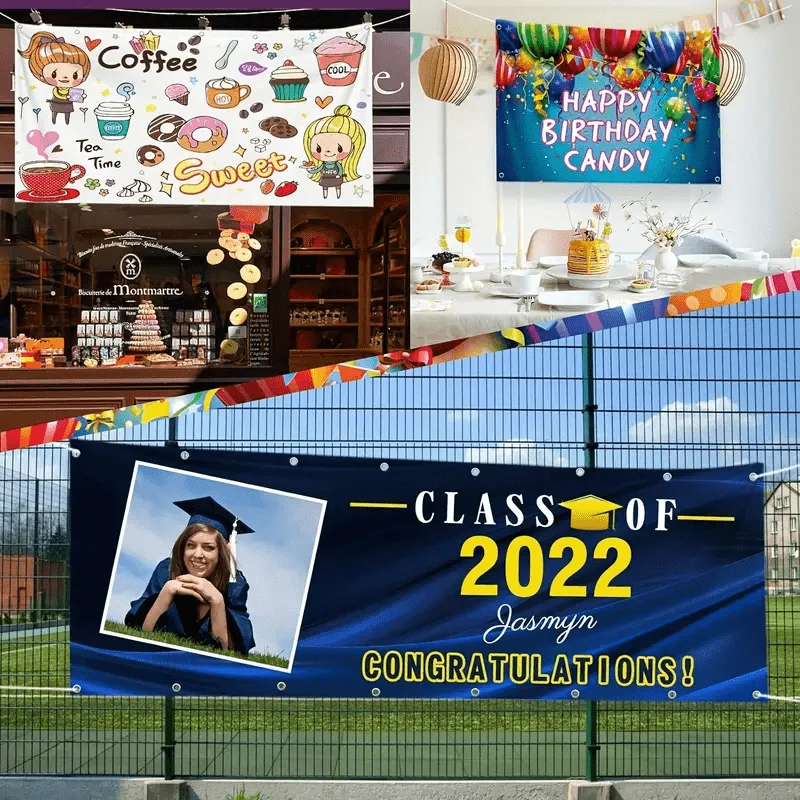 Personalizowany baner na wieczór panieński w stylu wybrzeża, spersonalizowane tło na przyjęcie przedślubne na plaży, personalizowany projekt z logo, tekstem i zdjęciem