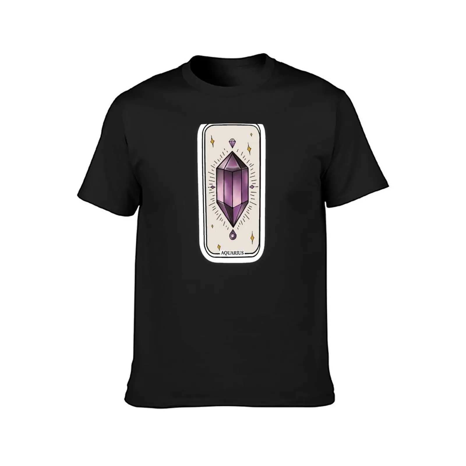 Aquarian Vision: Zodiac Tarot Fusion T-Shirt new edition quick drying plus size tops funnys Men's t-shirts