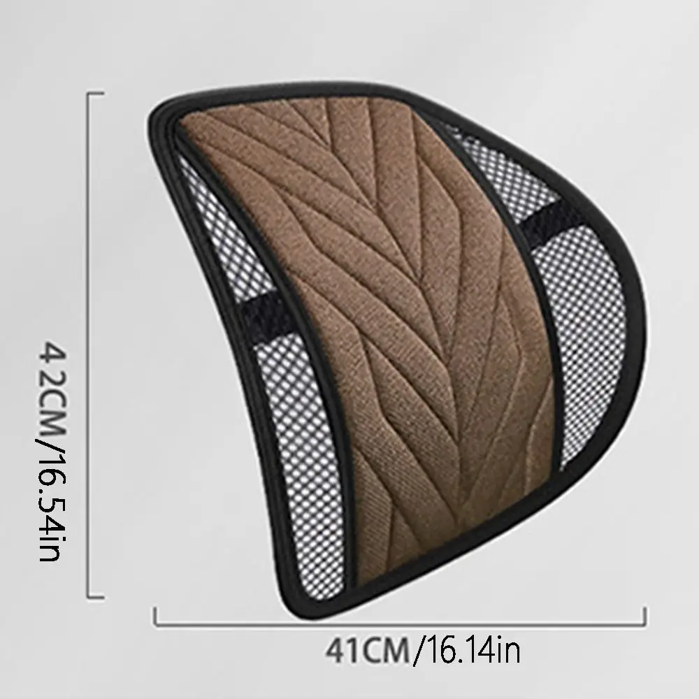 Breathable Car Lumbar Pillow Mesh Ventilate Support Pad Car Cushion Pad Universal Seat Lumbar Brace Car Seat Office Chair Driver