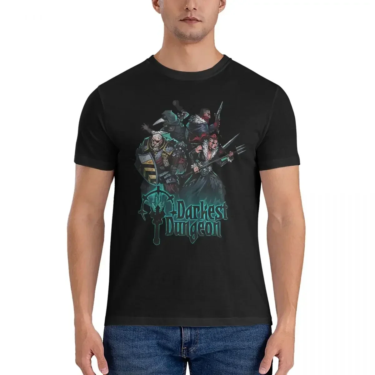 D-Darkest Dungeon Cool Pure Cotton Tee Shirt Crewneck Short Sleeve T Shirts Gift Idea Tops Friend T-Shirts Men