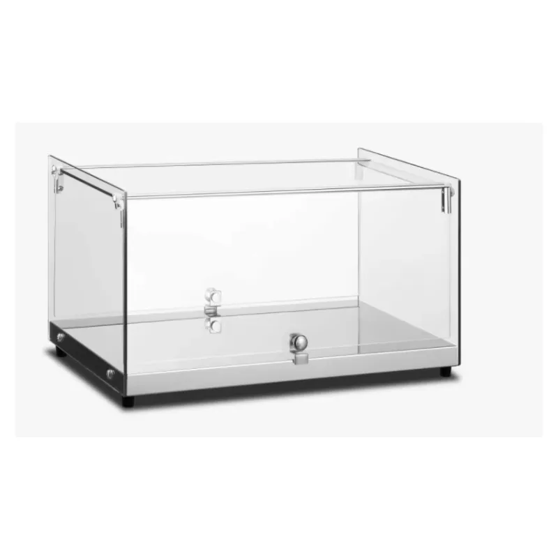 Pastry and bread display cabinet with glass rack and foldable door, bread and biscuit display box