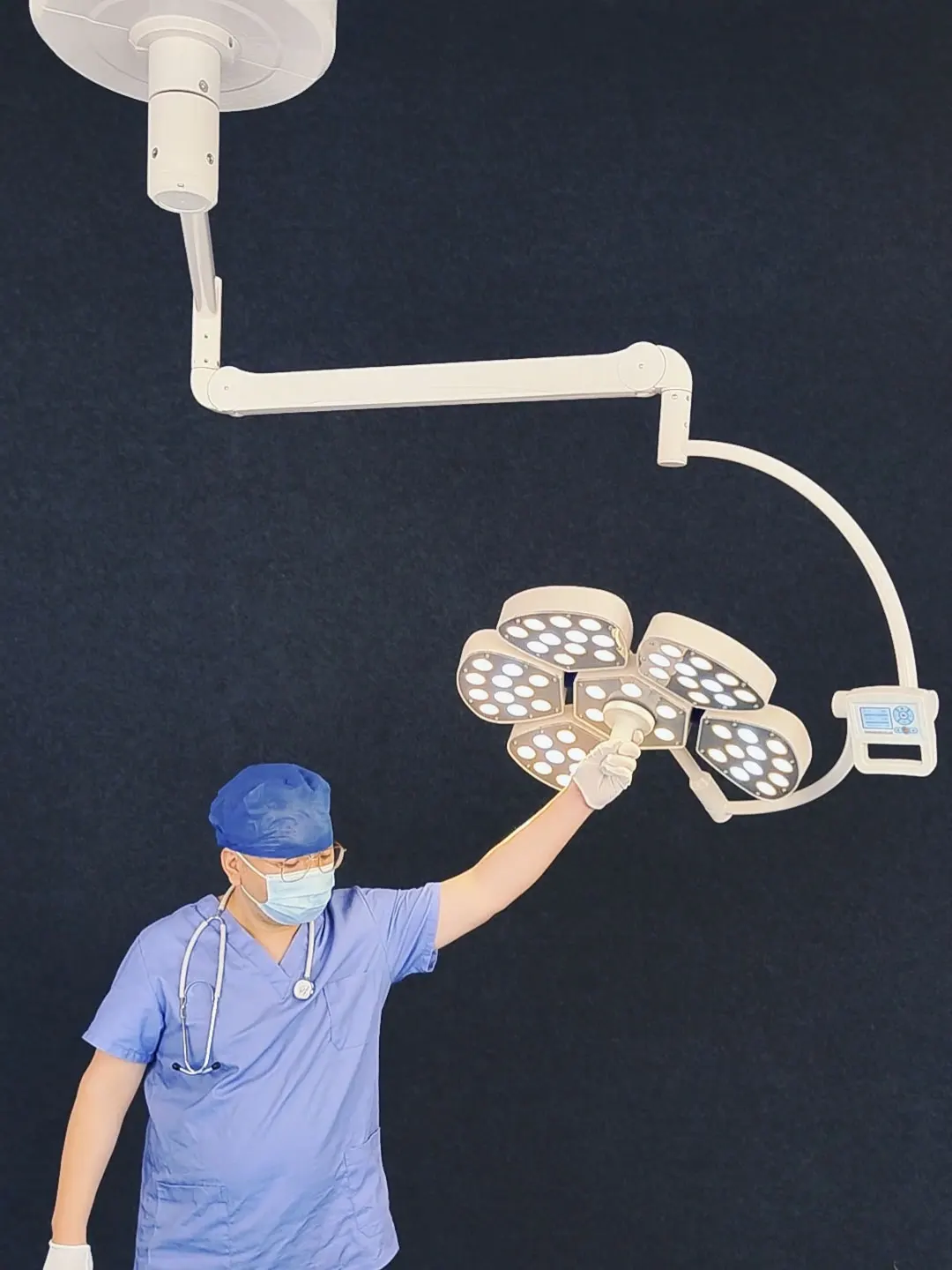 Cold Light Examination Operation Surgical Flexible Ceiling Dome Operating Room LED Shadowless Medical Lamp