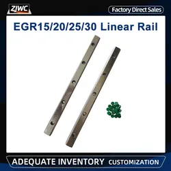 1pc/2pcs 100-1600mm EGR15 EGR20 EGR25 EGR30 15/20/25mm Square Linear Guide Rail for Slider Block Carriages CNC Router Engraving
