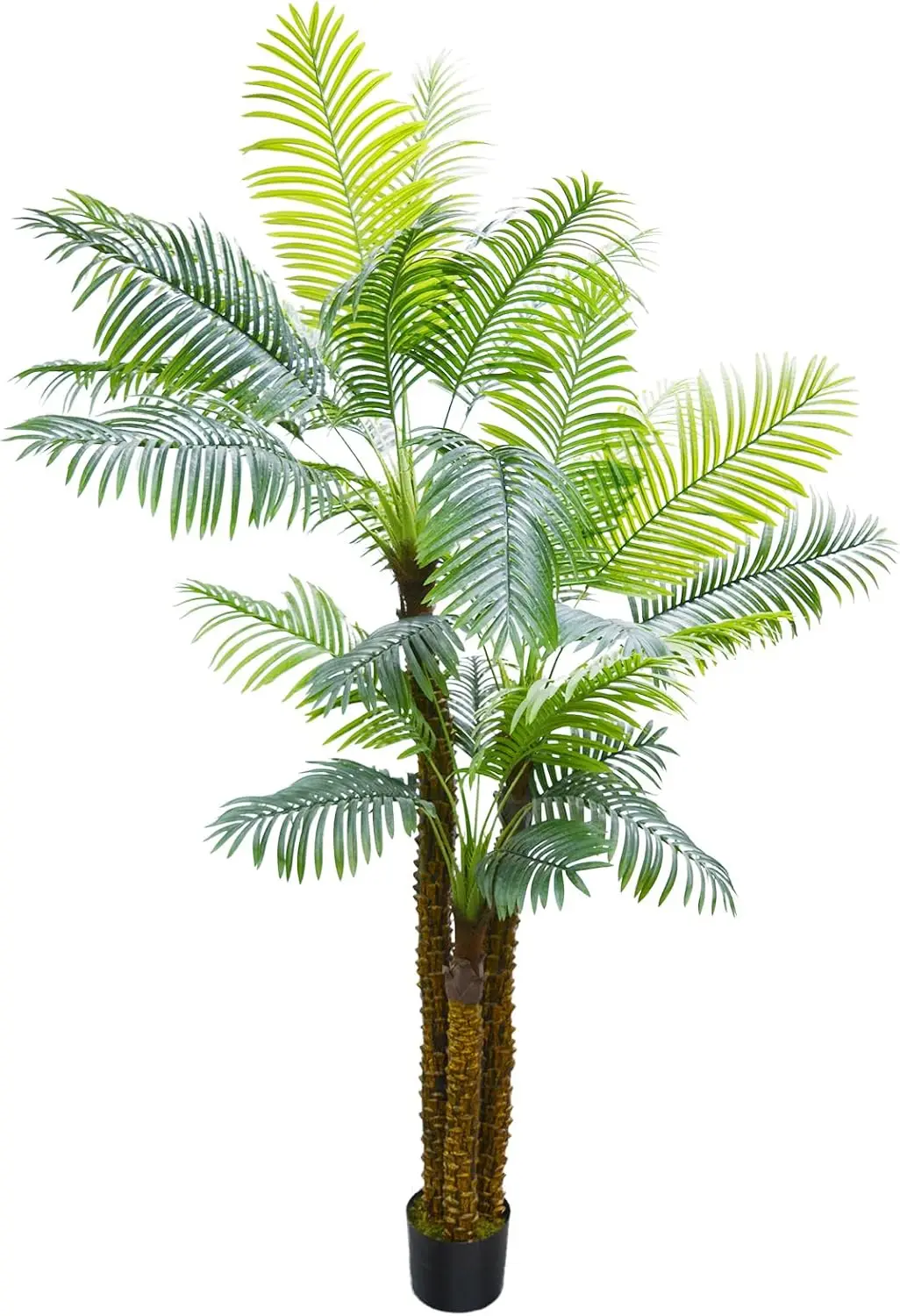 

9ft Artificial Palm Tree for Outdoors Triple Tropical Phoenix UV Resistant Fake Plants Large