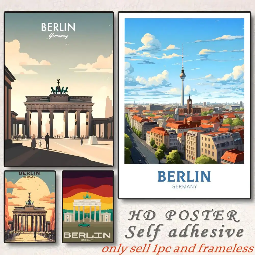 Berlin A classic European city Poster Home Living Bed Room Bar Hallway Sticky Wall Art Printing Aesthetic Decor