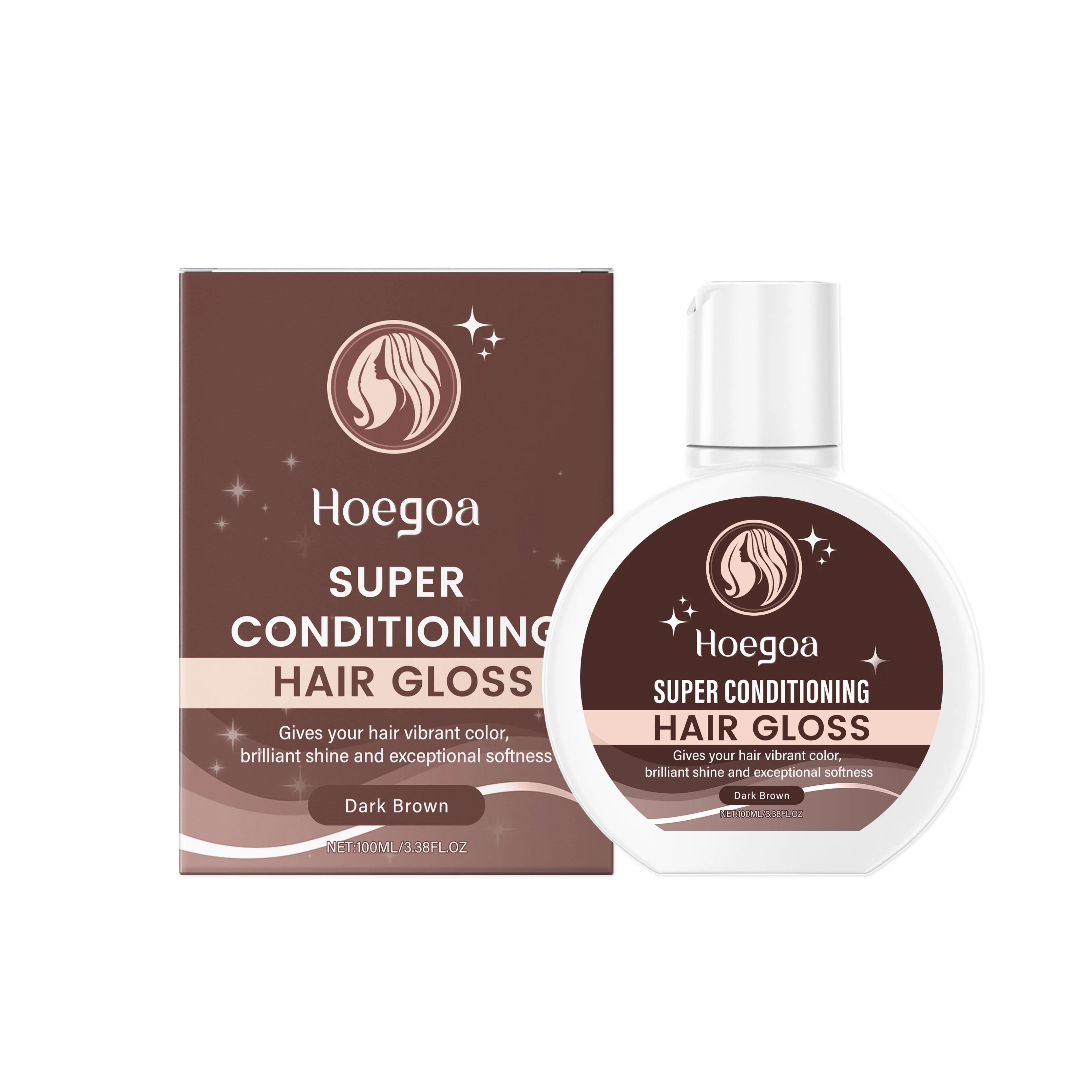 Hoegoa  Anti-Frizz Hair Brightening Conditioner Enhances Hair Color Increases Hair Elasticity Shine Deep Nourishing Conditioner