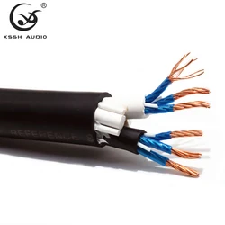 Speaker Line YIVO XSSH Hifi Audio OEM ODM 18mm OD OCC Core Black PVC Case High Quality Audiophile HIFI Audio Speaker Wire Cable