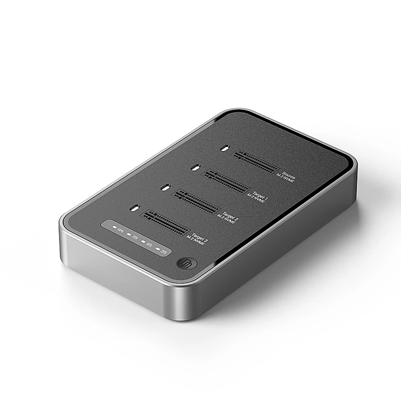 4-Bay M.2 NVMe SSD Duplicator Dock 40Gbps Interface Offline Cloning External Enclosure for Hard Drives
