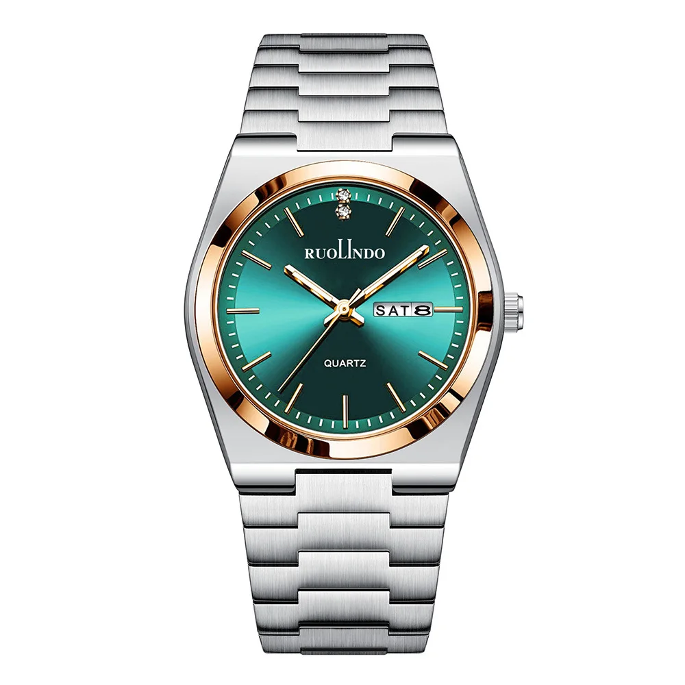 2025 Fashion Men Business Watch Leisure Quartz Stainless Steel Buckle WristWatches Waterproof Luminous Calendar Men's Watches