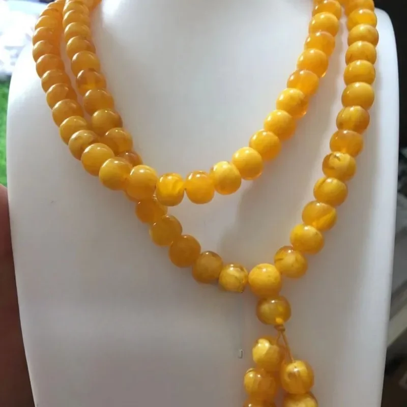 Amber Beeswax Fashion Trend Atmospheric 108 Bracelets Necklace