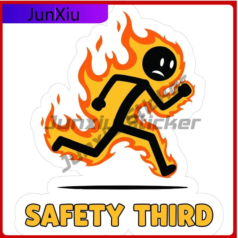 

Safety Third Hard Hat Sticker Helmet Decal Label Lunch Tool Box Scratch-proof Exterior Custom Decals Stickers For Car Rear Bumpe