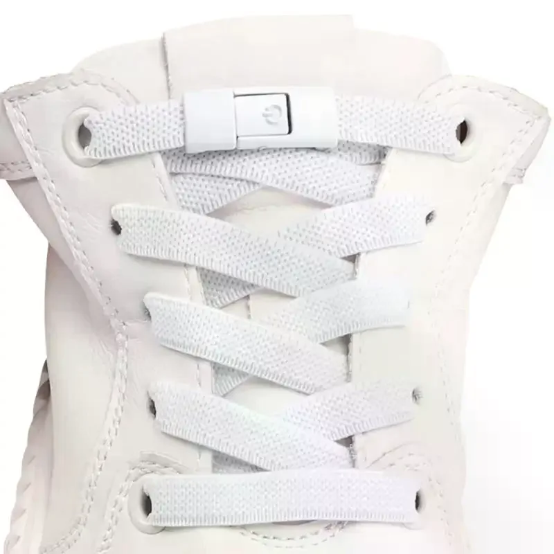 No-Tie Elastic Shoe Laces: 8mm Press-Lock Flat Shoelaces - Stay Secure Without Knots for Running, Walking & Active Lifestyles