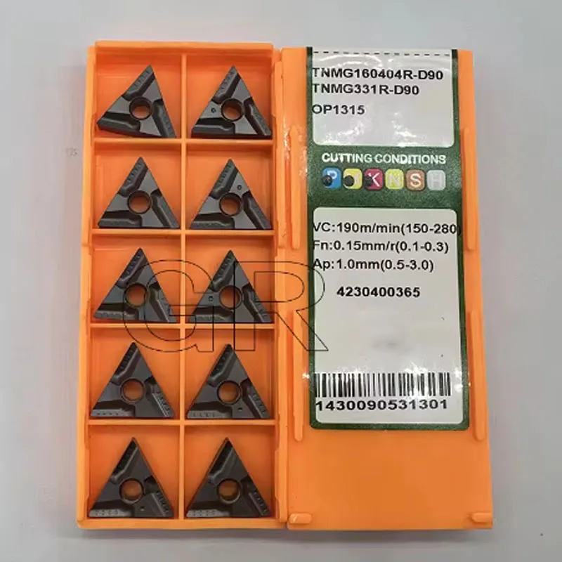 10 pz TNMG160404R-D90 OP1315 muslim/TNMG160408R-D90 OP1315 inserto per tornitura in metallo duro CNC muslimex