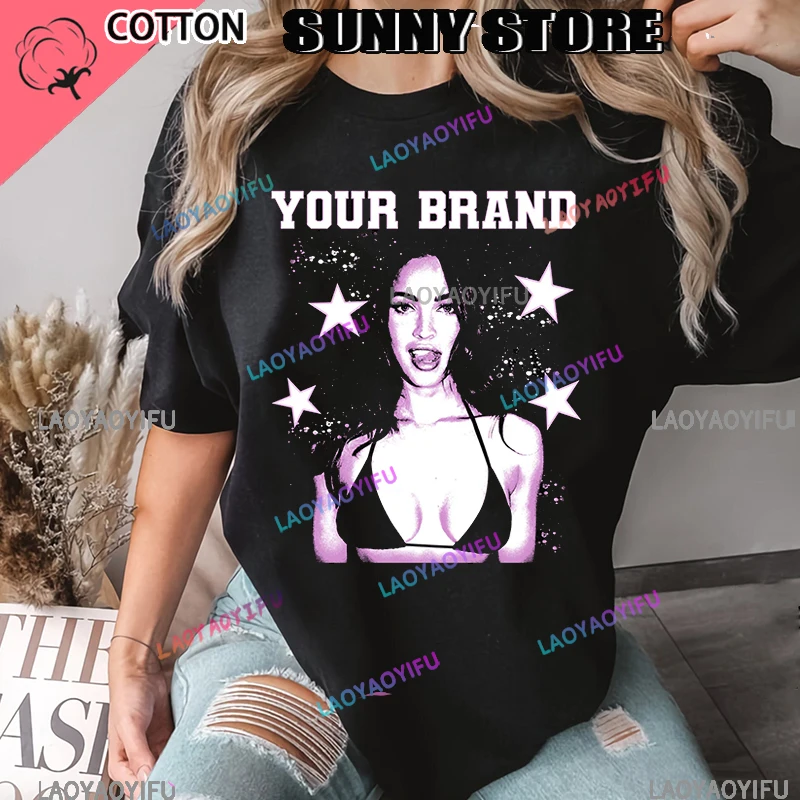 Camiseta Retro con patrón de moda de los 90, camiseta de Megan Fox