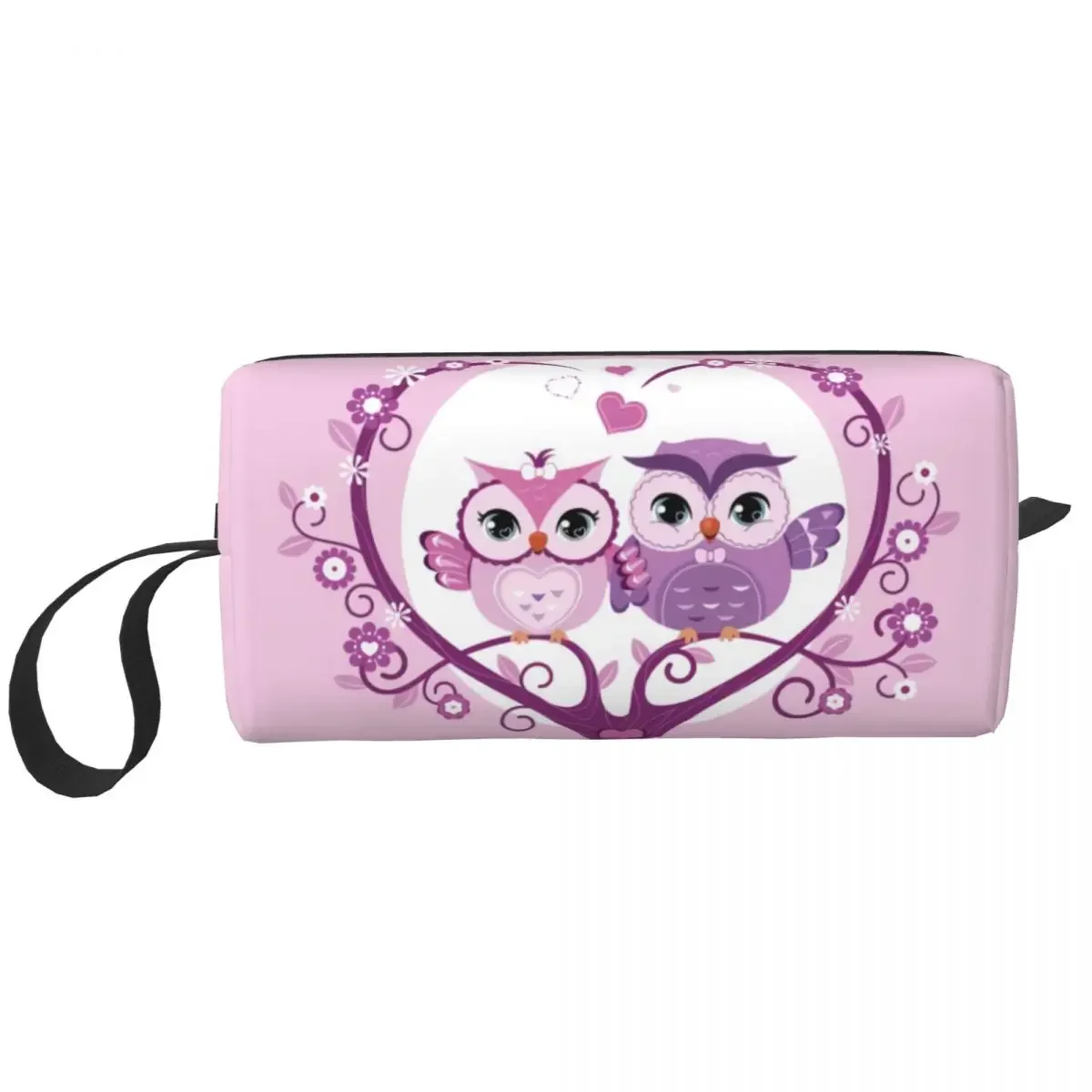 

Cartoon Kawaii Owl Couple Cosmetic Bag Women Fashion Large Capacity Animal Makeup Case Beauty Storage Toiletry Bags