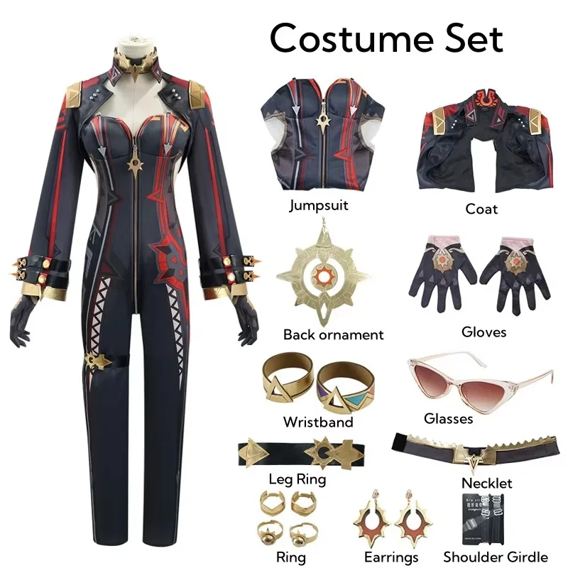 Genshin Impact Mavuika Cosplay Costume Game Genshin Pyro Archon Sexy Uniform Halloween Party Women Costume