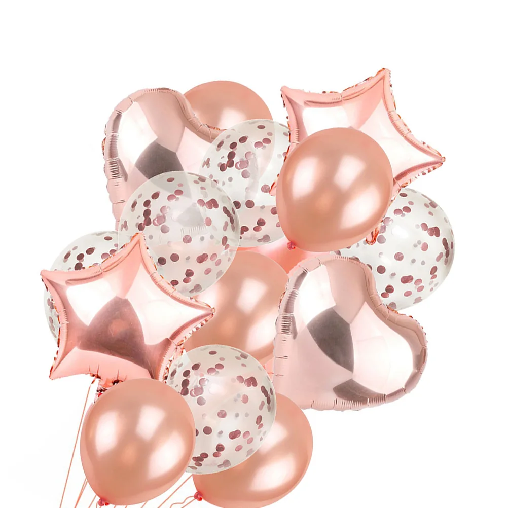 

Aluminum Film Balloon Set Meal Balloons Birthday Decorations for Girls Confetti