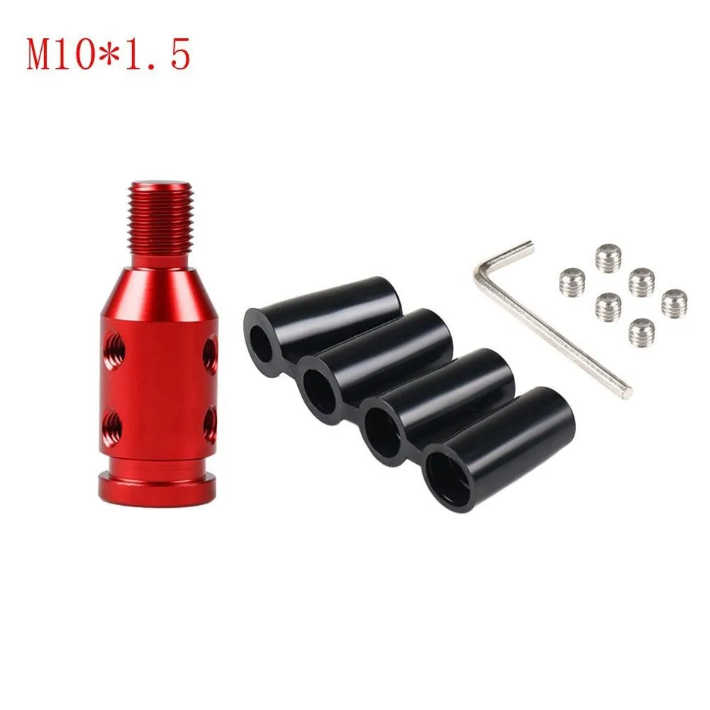Universeller Auto-Aluminium-Schaltknauf-Adapter für Schalthebel ohne Gewinde M10 x 1,5/M12 x 1,25 SK-1054