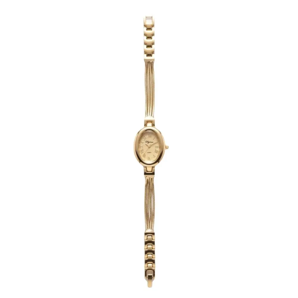 

Delicate Alloy Quartz Wristwatch Gold Fashion Accessory Tassel Chains Watch Oval Quartz Watch Casual Occasion