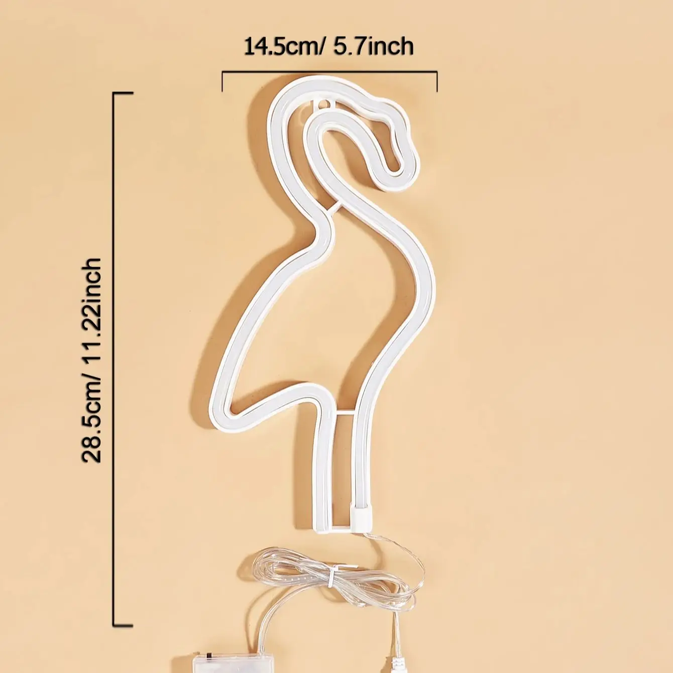 Chi-buy LED Neon Flamingo USB Powered Neon Signs Night Light 3D Wall Art Bedroom Living Room Decor Lamp Signs