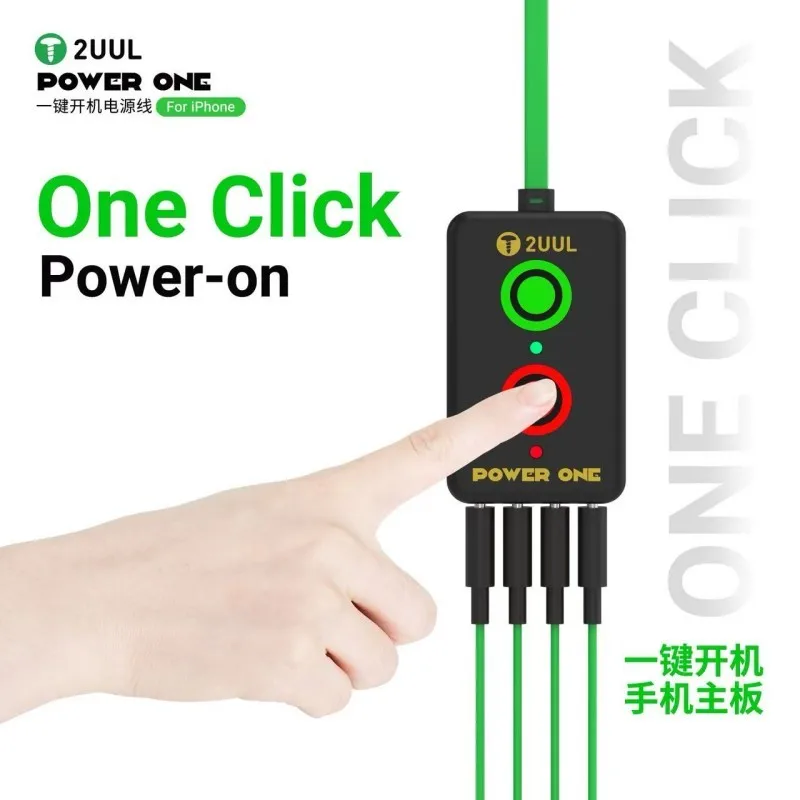 2UUL PW09 One Click Power Boot Cable with A15 Bionic Connector Dual Socket Design for iPhone 12-16 Pro Max Repair Test Tool