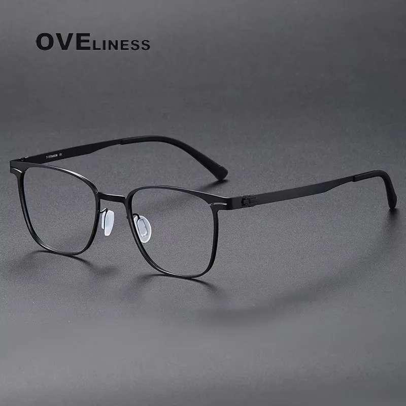 

Vintage Pure Titanium Eyeglasses Frame Men Retro Glasses Frame Women Spectacles Screwless High Quality eyewear