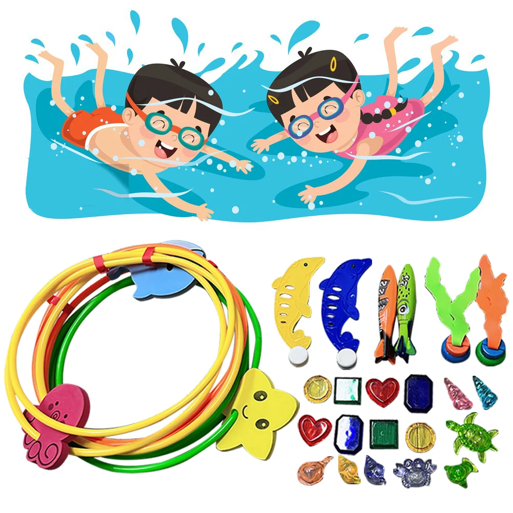ألعاب حمام السباحة للأطفال ، الأعشاب البحرية ، الرياضات المائية ، حلقات السباحة من خلال الغوص ، أبواب الغوص ، الأخطبوط ، الدلفين ، الأنشطة الصيفية ، 25 * *