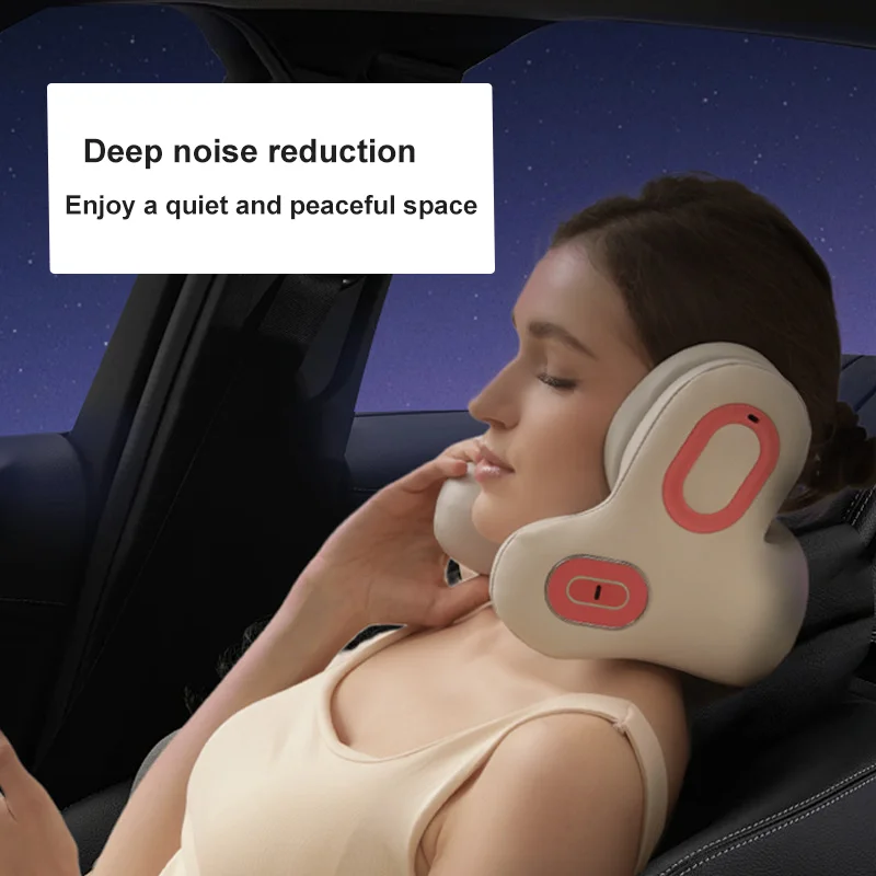 차량용 목베개 여행용 마사지 메모리폼 목베개 소음 감소 온열 압박 목베개 수면용