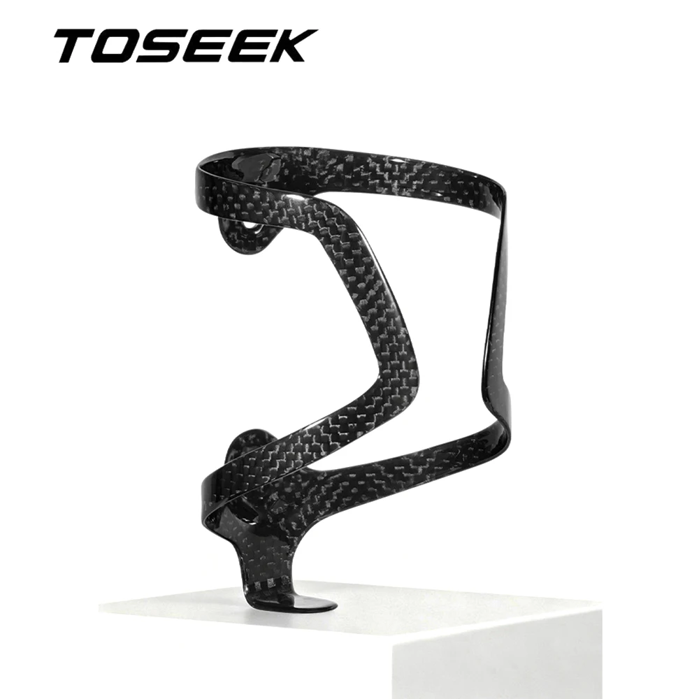 

TOSEEK Ультралегкий держатель для бутылки с водой из карбона 3K, 13 г, для MTB/шоссейных велосипедов, крепление для бутылки диаметром 72-74 мм, велосипедные запчасти