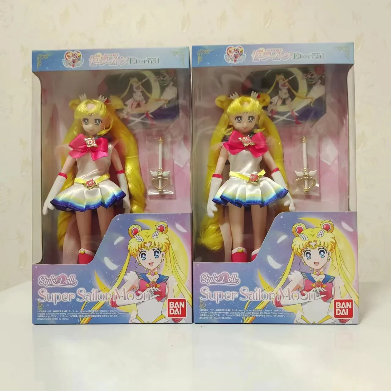 22cm Sailor Moon Bandai Genuine  Super  Eternal Anime Figure Style Doll Action Figurines  Model Toys Collection Gifts For Girls