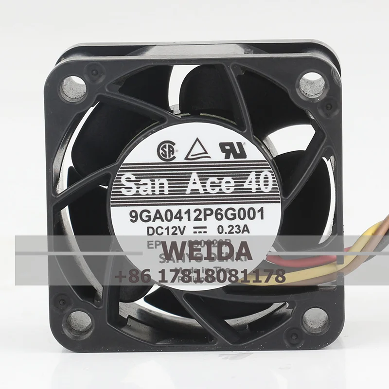 

9GA0412P6G001 Case fan Sanyo DC12V 0.23A CNC Locomotive Large air Volume Four-wire Cooling Fan 4020 40X40X20MM 4CM