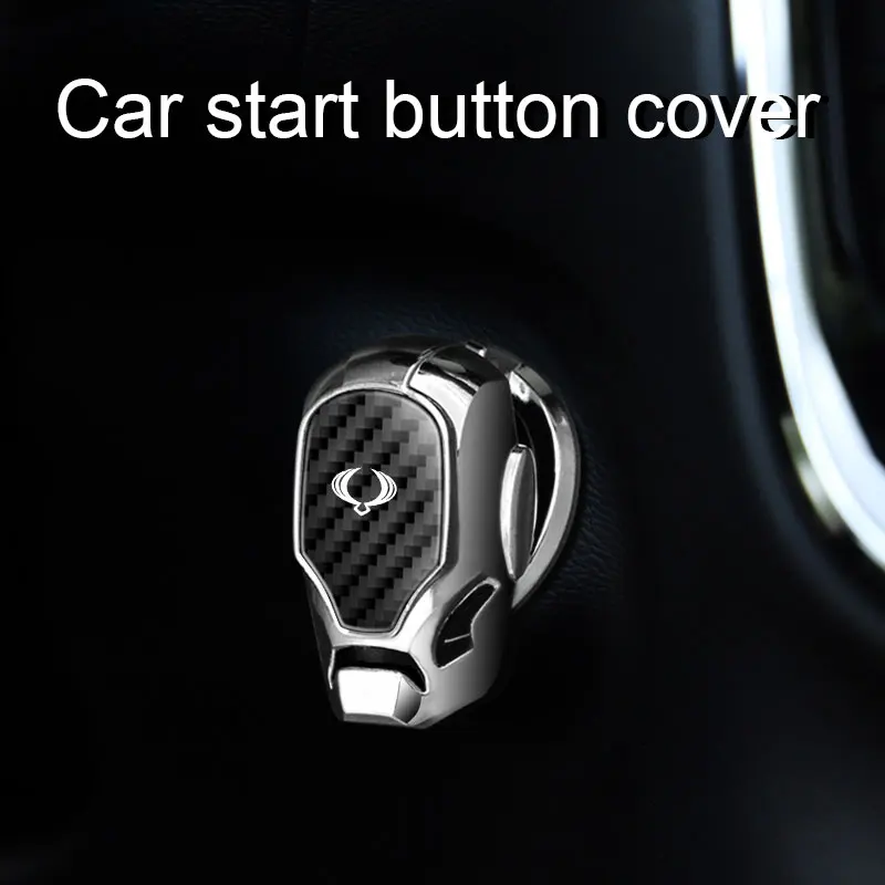 Car Engine Protective Cover Ignition Key Cover Accessories For SsangYong Kyron Actyon Tivolan Korando Rexton Sports Tivoli Musso