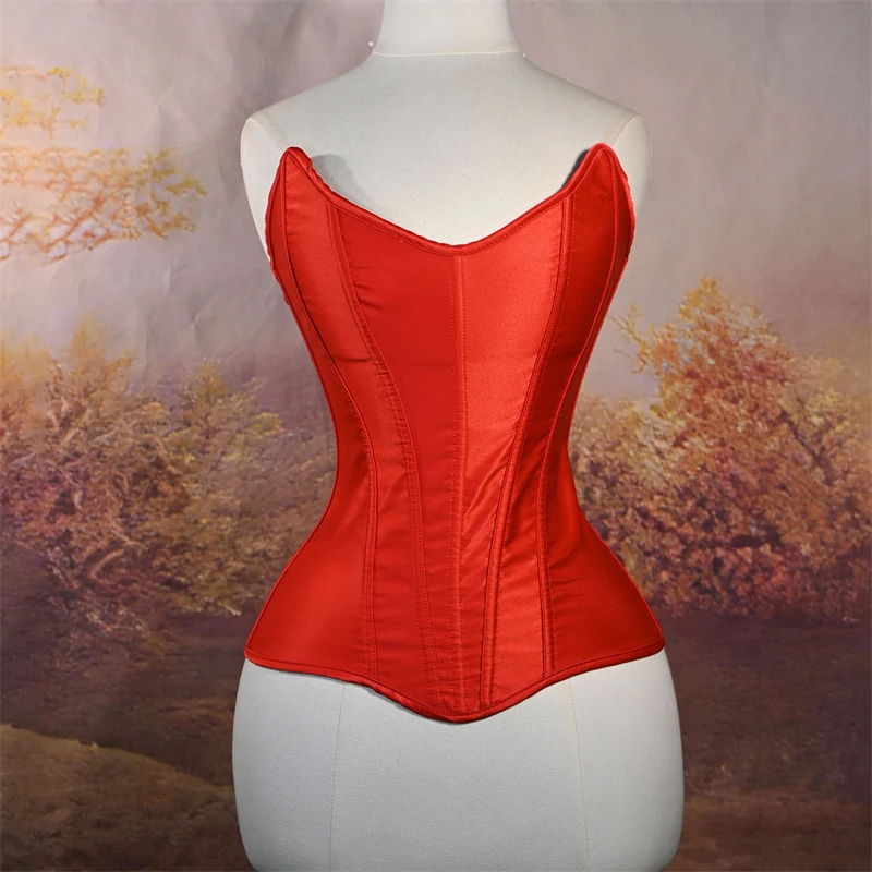 Women's Satin Corset Top Push Up Overbust Waist Trainer for Slimming Hourglass Shapewear & Bridal Lace Up