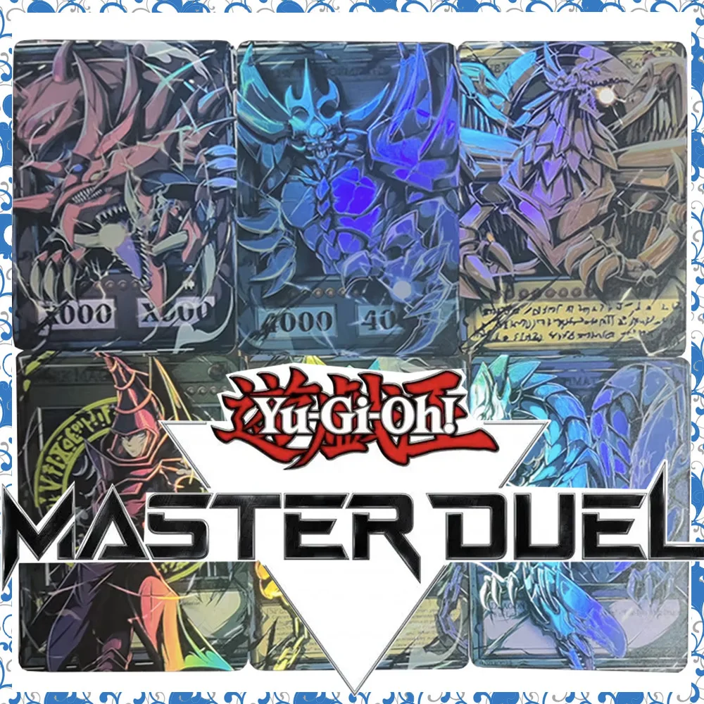 

6PC/Set Anime Yu-Gi-Oh DIY ACG Egyptian Card Of God Premium Flash Card Boy Games Toys Collectible Cards Christmas Birthday Gifts