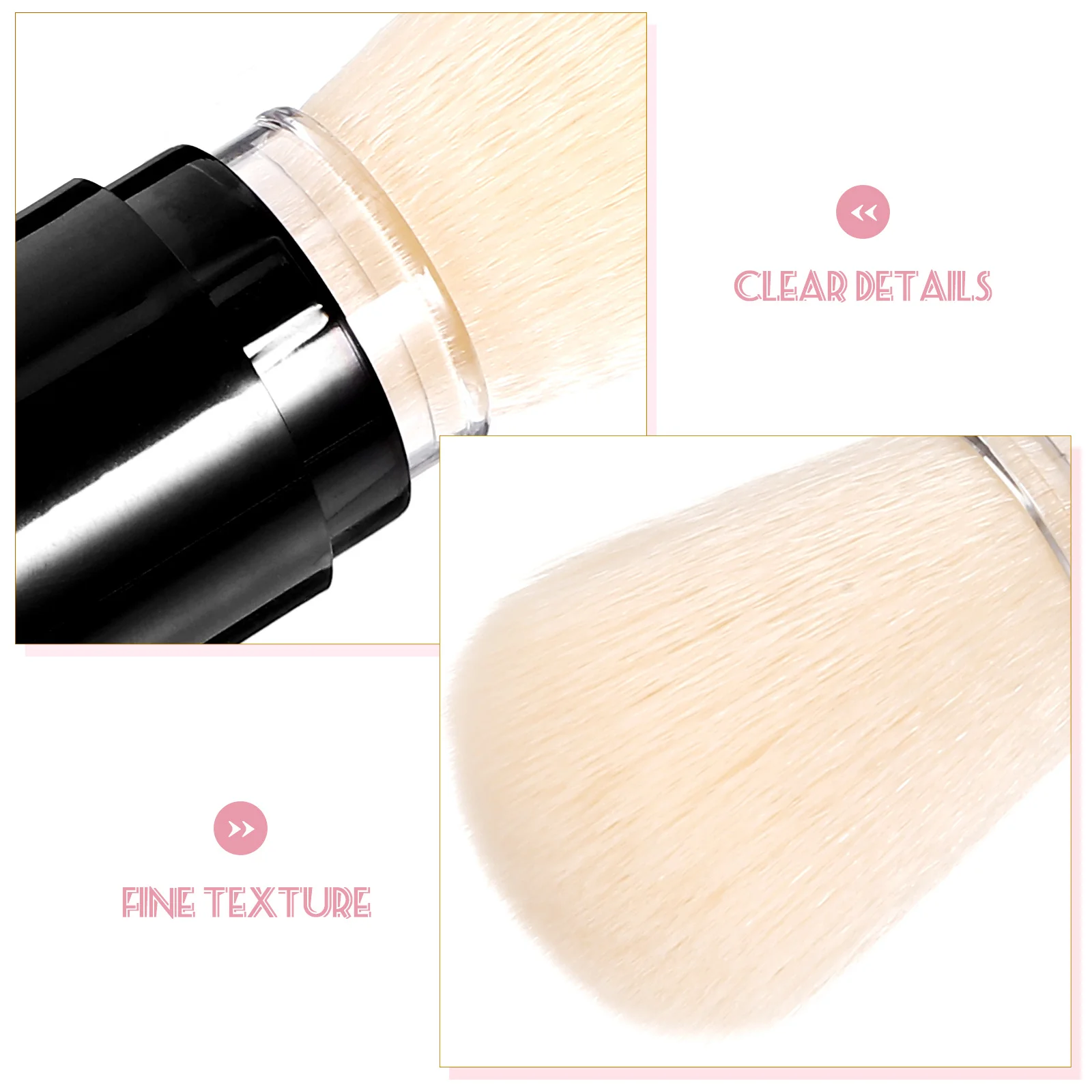 Pennello per trucco piccolo Pennello per cipria portatile leggero per fard Evidenziatore per naso Ombra Trucco viso Fard per trucco