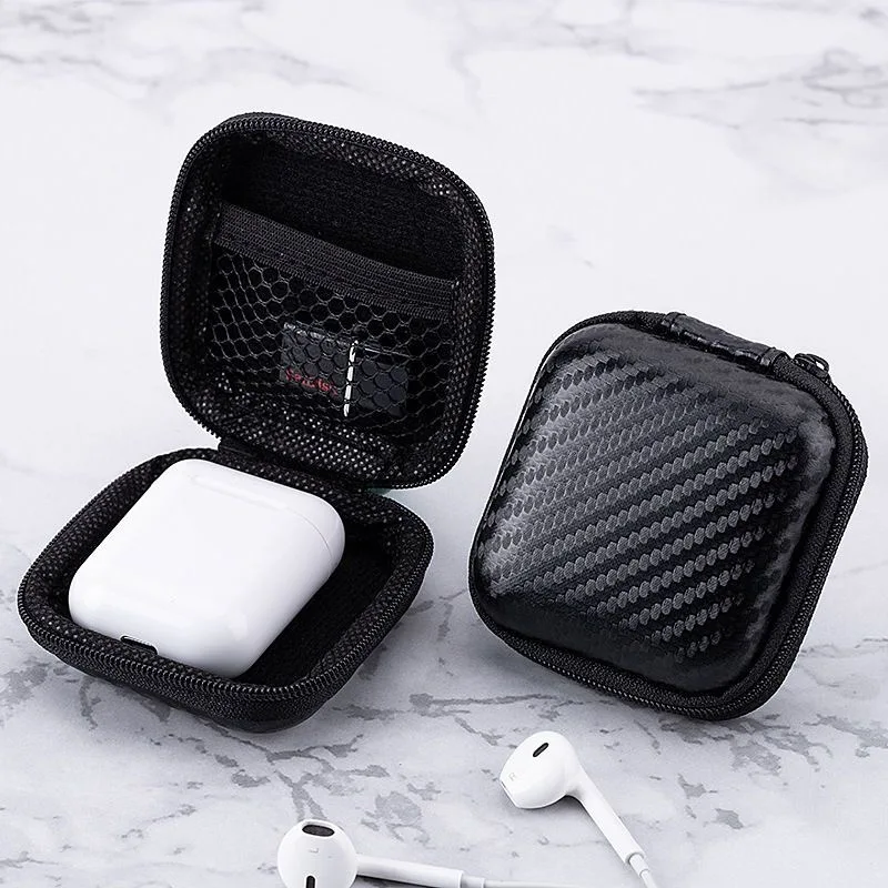 EVA Hard Shell Waterproof Cable Charger Organizer Bags Case Shockproof Earphone Carrying Case Zipper Pouch Headphone Storage Box - view 5