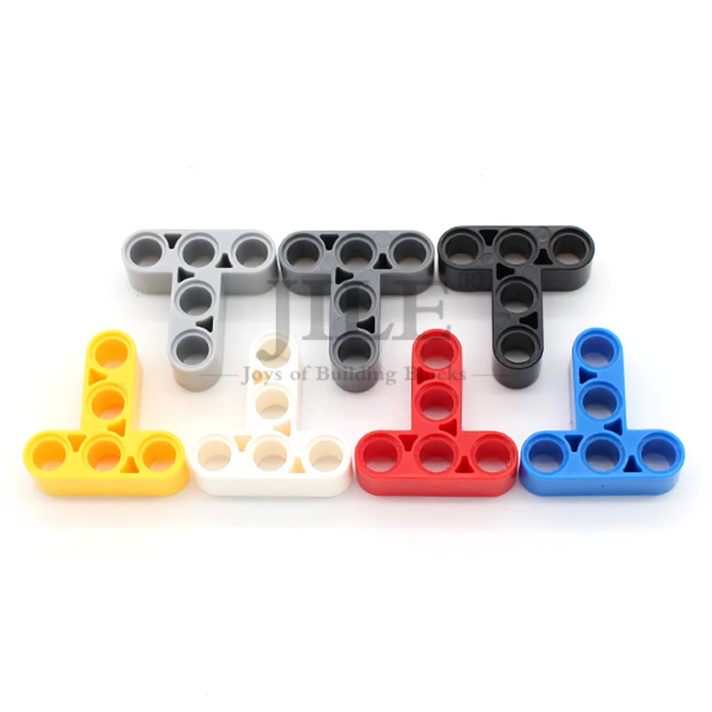 10pcs 기술 리프트암 3x3 T 모양 두꺼운 벽돌 모델 60484 빌딩 블록 액세서리 조합 기계와 호환 가능