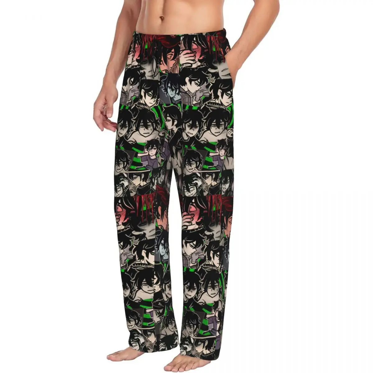 مخصص الرجال نعش اندي و ليلي بيجامة السراويل المطبوعة أندرو ملابس النوم قيعان مع جيوب #2