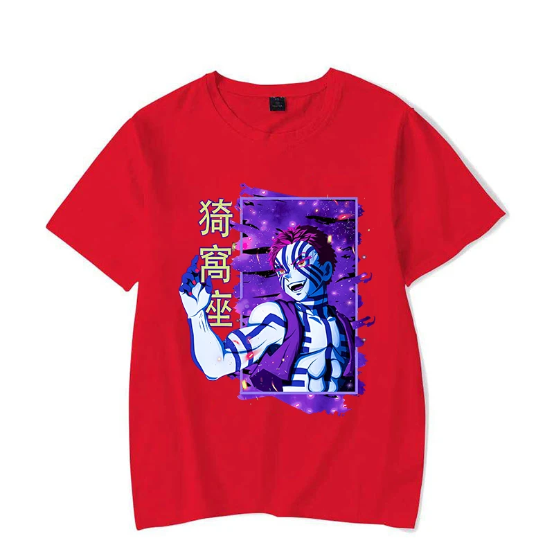 New Anime Akaza Graphic Printed T Shirt Cool Short Sleeve Unisex Fashion Streetwear Personality Tees Top