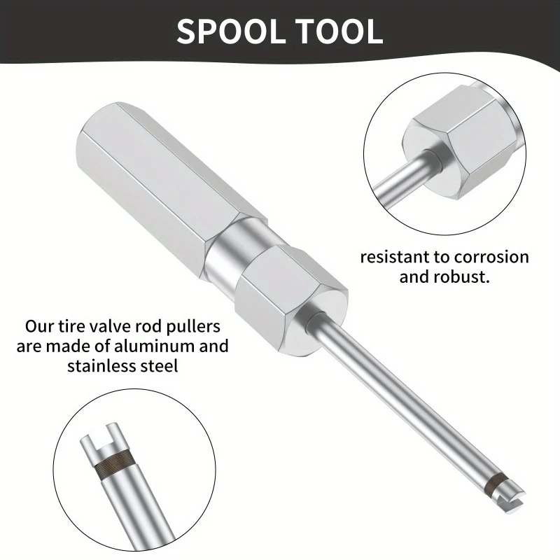 

Heavy-Duty Tire Valve Stem Core Remover Tool — 3-Piece Screwdriver Set for Car, Bicycle & Motorcycle Tire Repair