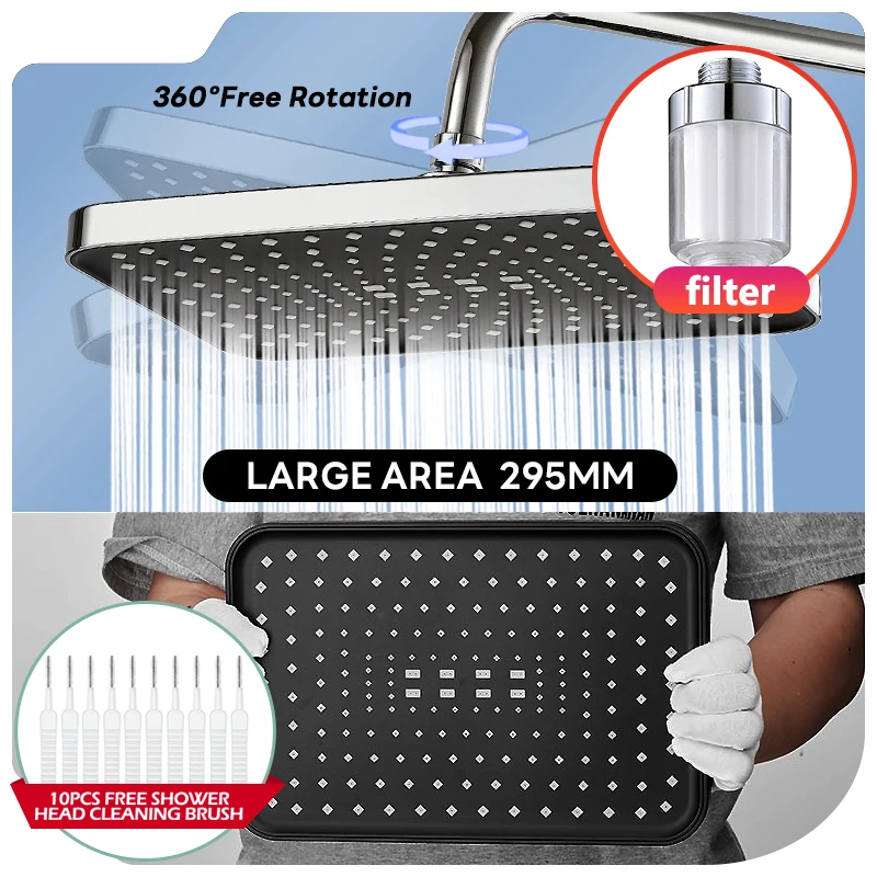 

High Pressure Rainfall Shower Head,Rainshower Magic Water Flow Shower Head,Water Saving Bathroom Accessories