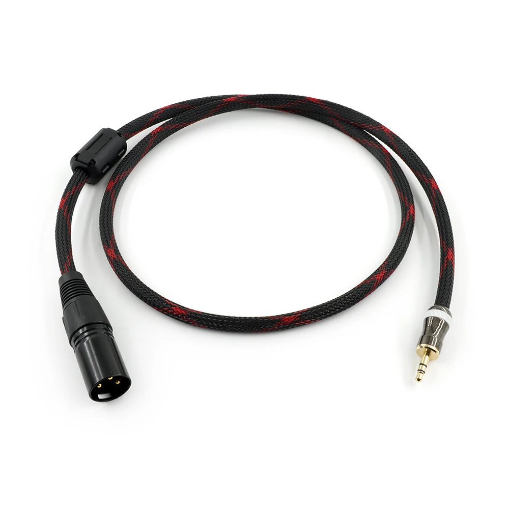 Cavo da 3,5 mm a XLR di grado trasmissione - Nucleo OFC bilanciato con triplo schermatura e spine dorate (1M-10M) ​