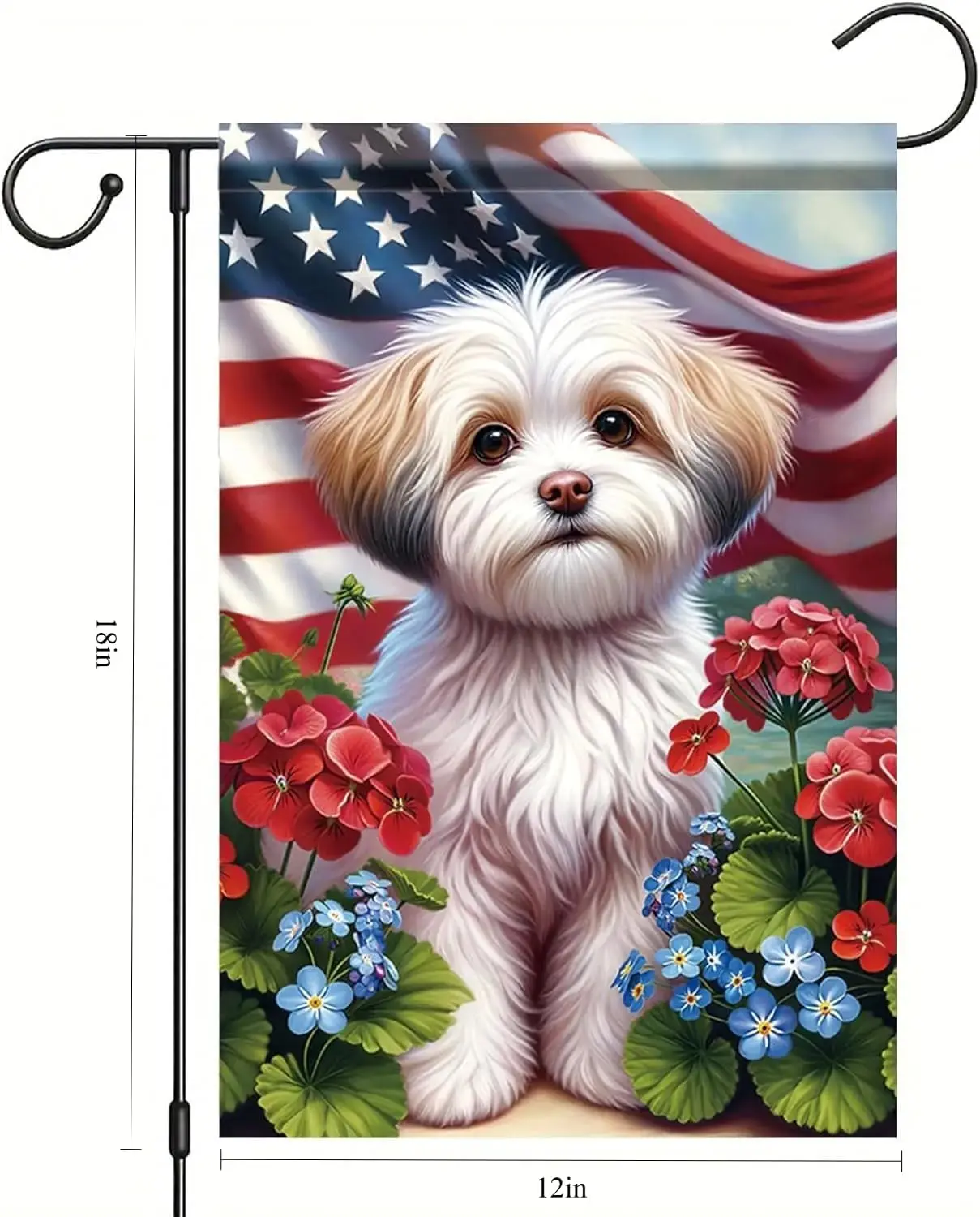 Garden Flag 12x18 Double Sided - Show Your Patriotic Spirit with This USA Themed Outdoor Yard Flag, Great for 4th of July, M MMZ
