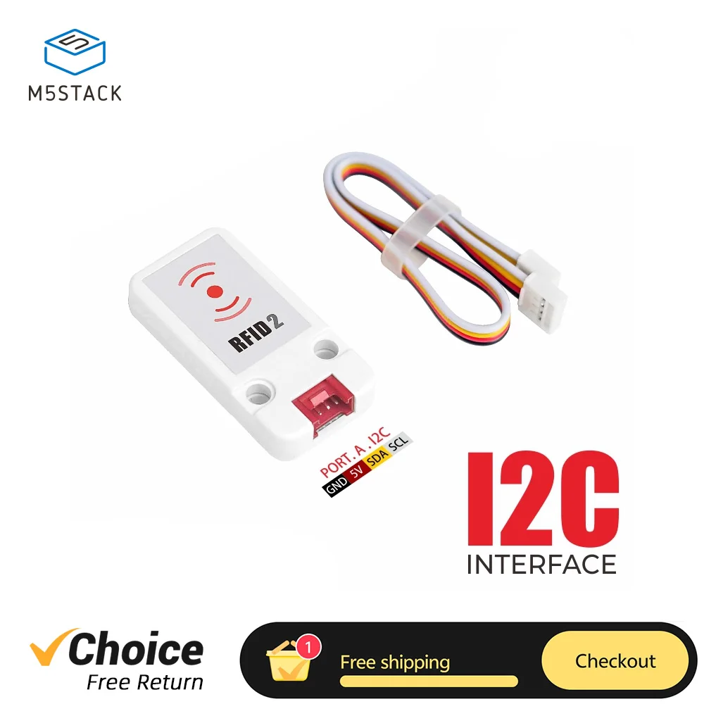 M5STACK RFID 2-Einheiten-Sensor WS1850S 13,56 MHz Hochfrequenz für intelligenten Transport