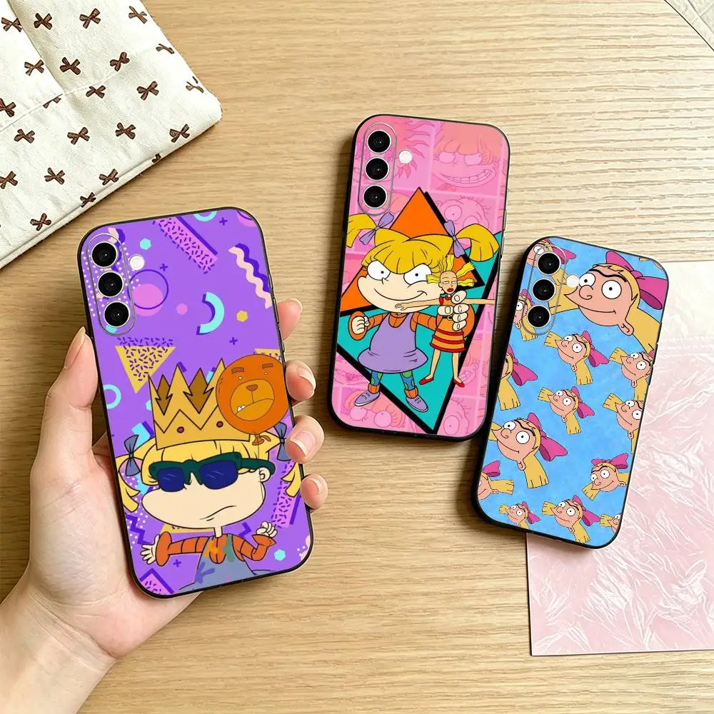 K-Hey Arnold Helga Bonito Phone Case For Samsung Galaxy A73,A72,A71,A70,A53,A52,A51,Others Soft Black Cover