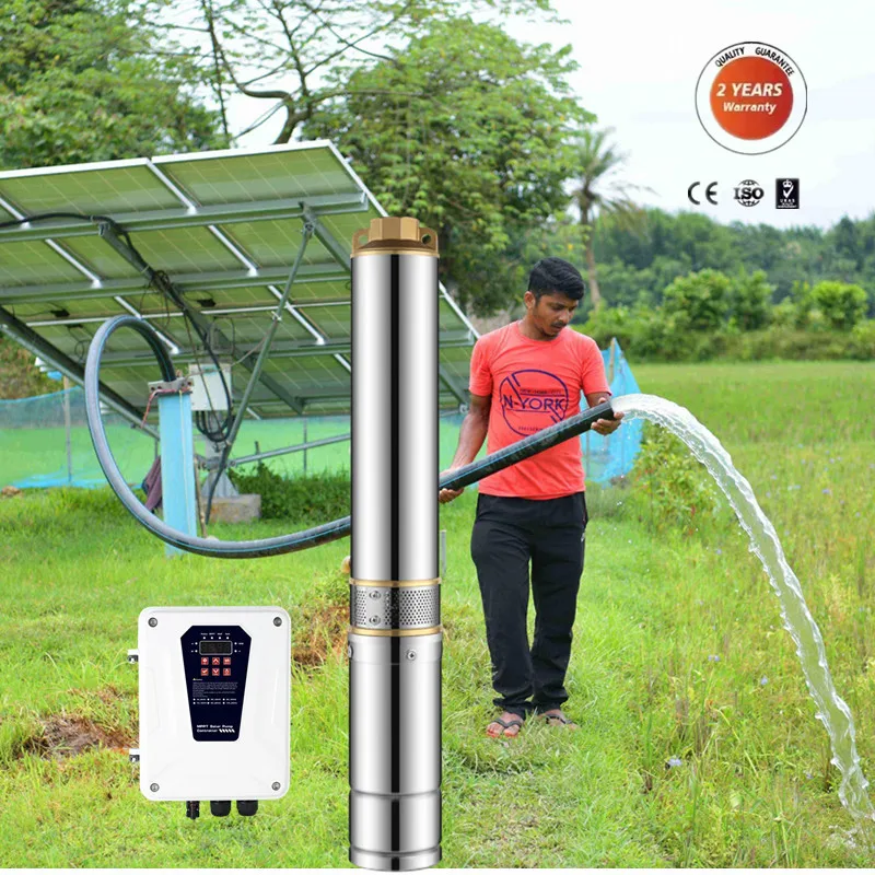 

110V 1500W Deep Bore Well Submersible Dc Water Pump Solar Powered Water Pump System For Irrigation Bomba Dagua