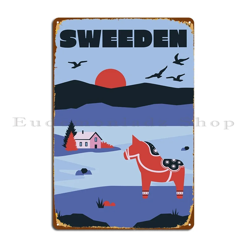 Sweden Country Metal Sign Printing Sign Club Kitchen Wall Decor Tin Sign Poster